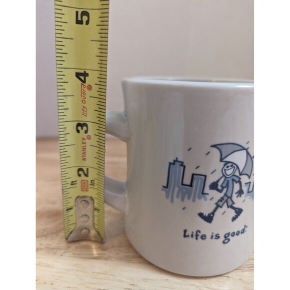 LIfe is Good Home Jack Mug Seattle Skyline Space Needle Rain restaurant wear 4" - Picture 8 of 9